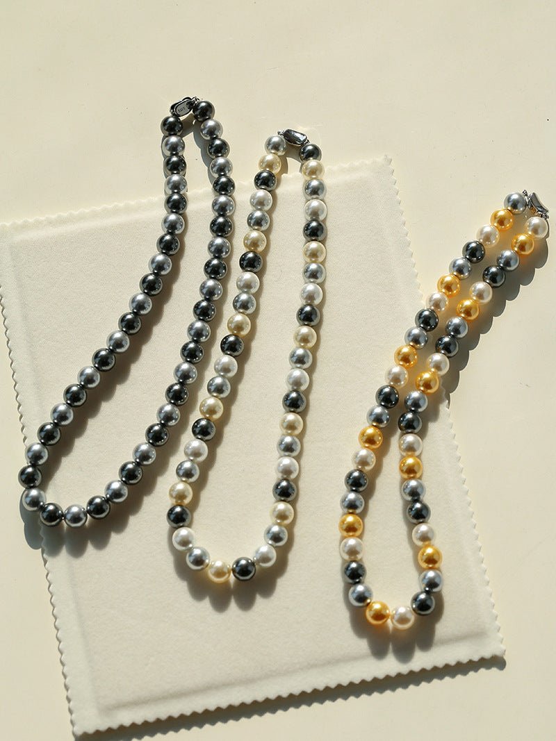 Mixed Color Round Artificial Pearl Necklaces - 10mmPearls - floysun