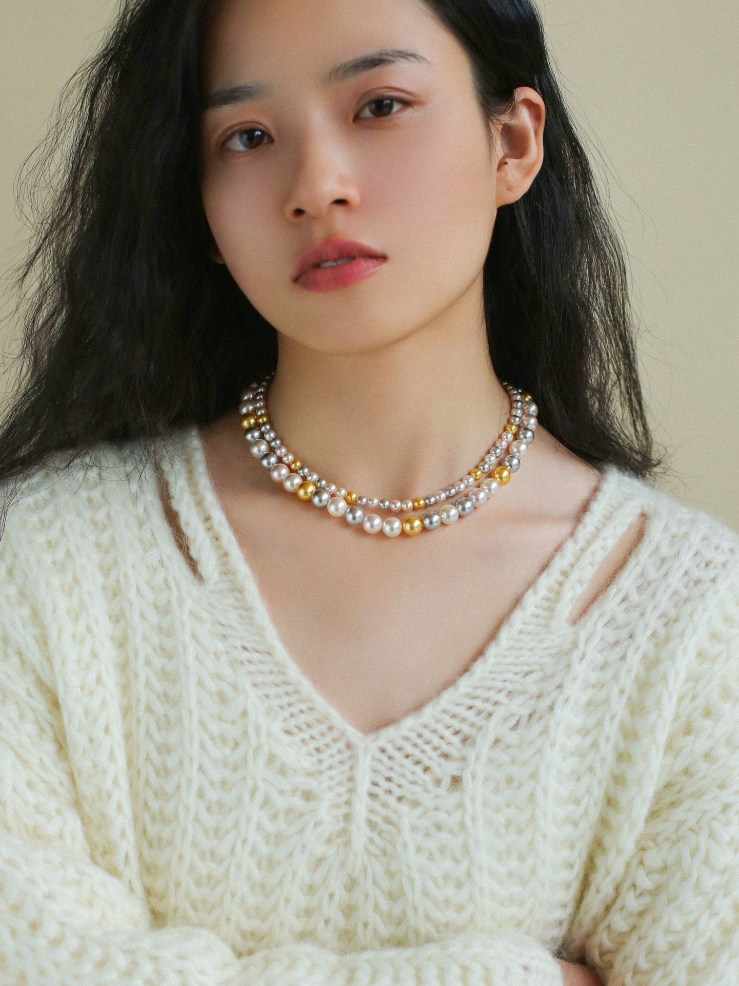 Mixed Color Round Artificial Pearl Necklaces - 10mmPearls - floysun