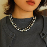 Mixed Color Round Artificial Pearl Necklaces - 10mmPearls - floysun