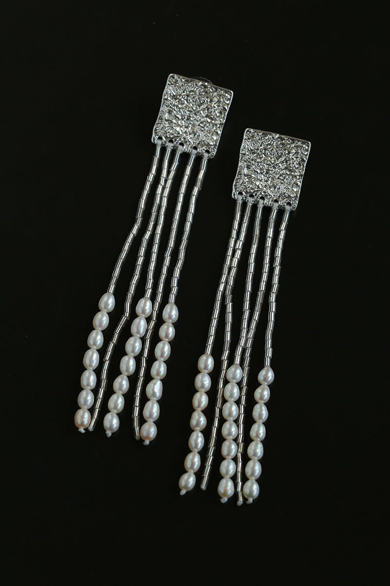 Molten Elegance Tassel Earrings - floysun