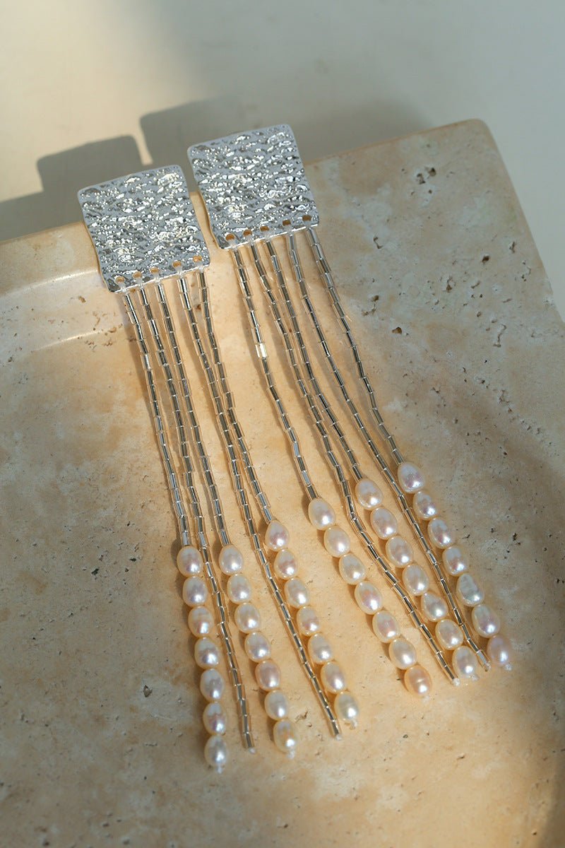 Molten Elegance Tassel Earrings - floysun