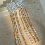 Molten Elegance Tassel Earrings - floysun