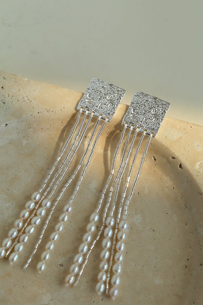 Molten Elegance Tassel Earrings - floysun