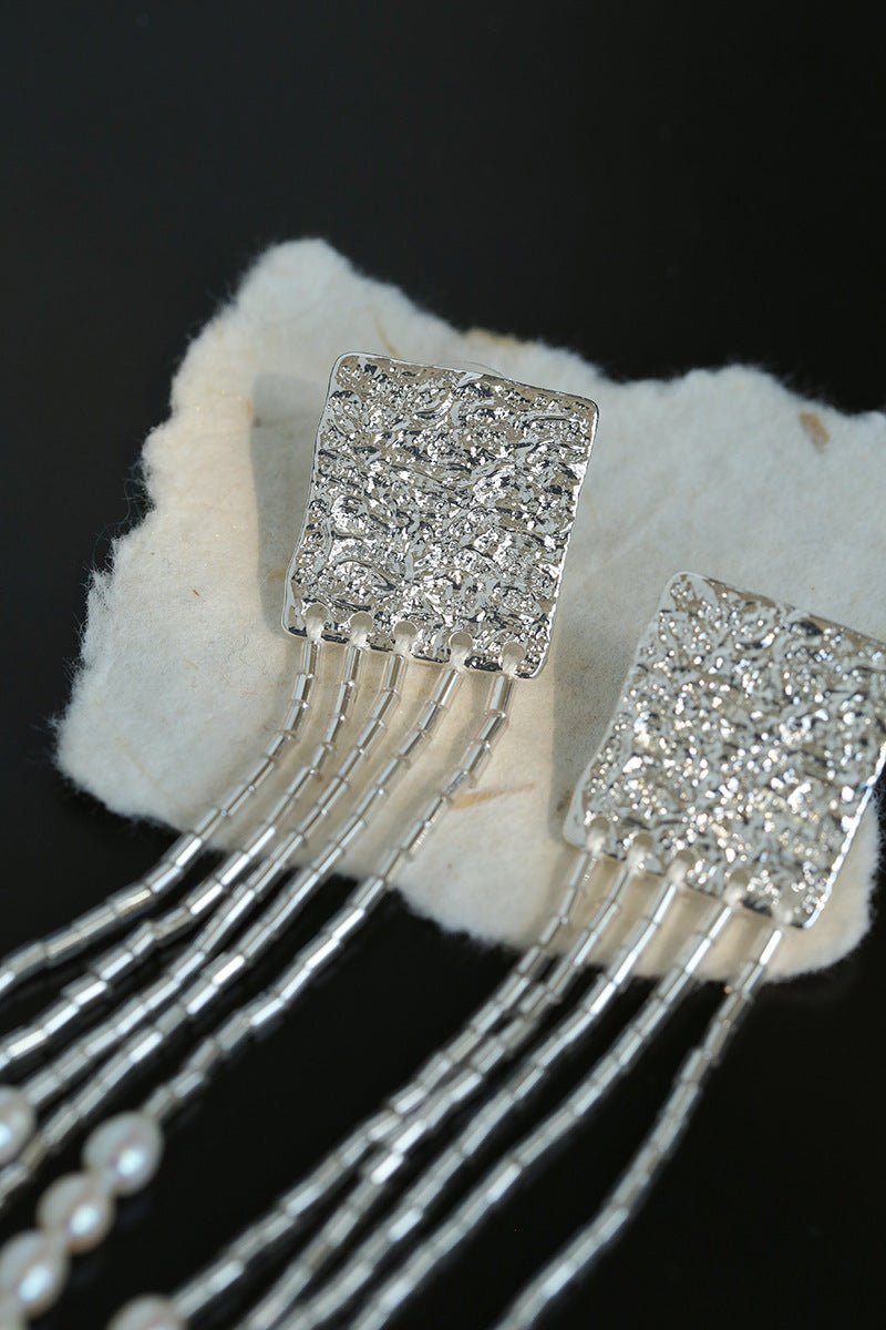 Molten Elegance Tassel Earrings - floysun