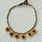 Monet’s Garden Bracelet with Enamel Flower Pendants - floysun