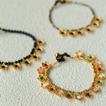 Monet’s Garden Bracelet with Enamel Flower Pendants - floysun