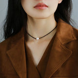 Monochrome Elegance Baroque Pearl Necklace - floysun