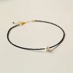 Monochrome Elegance Baroque Pearl Necklace - floysun