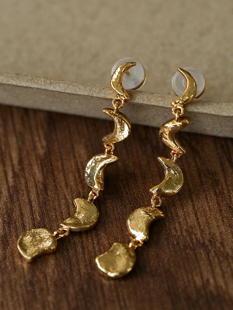 Moon Phase Gradient Drop Earrings - floysun