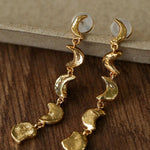 Moon Phase Gradient Drop Earrings - floysun