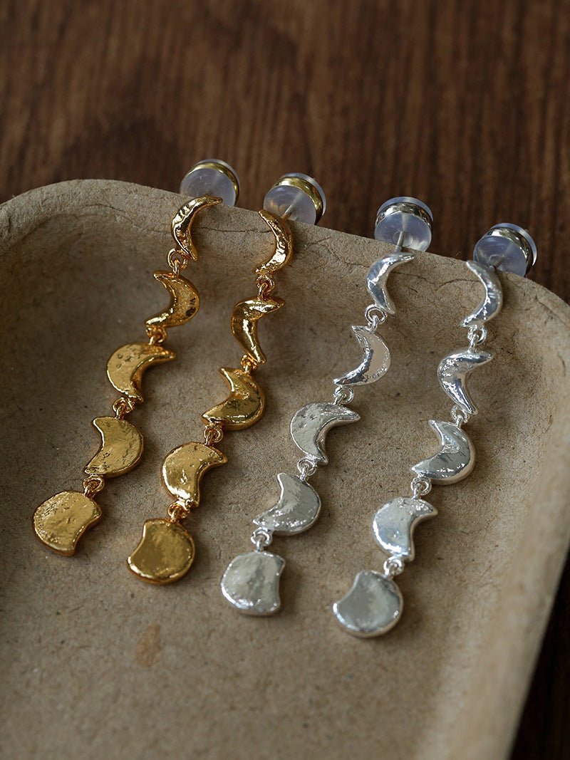 Moon Phase Gradient Drop Earrings - floysun
