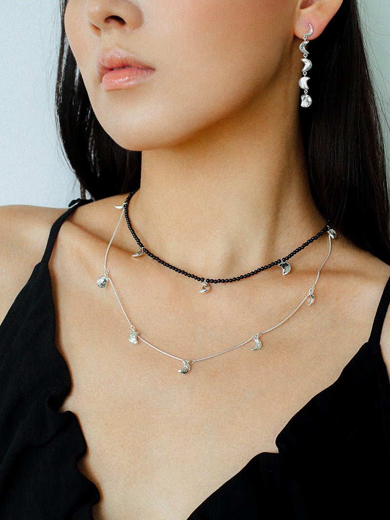 Moon Phase Gradient Drop Earrings - floysun