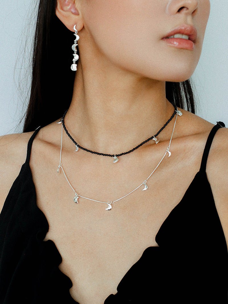 Moon Phase Gradient Drop Earrings - floysun