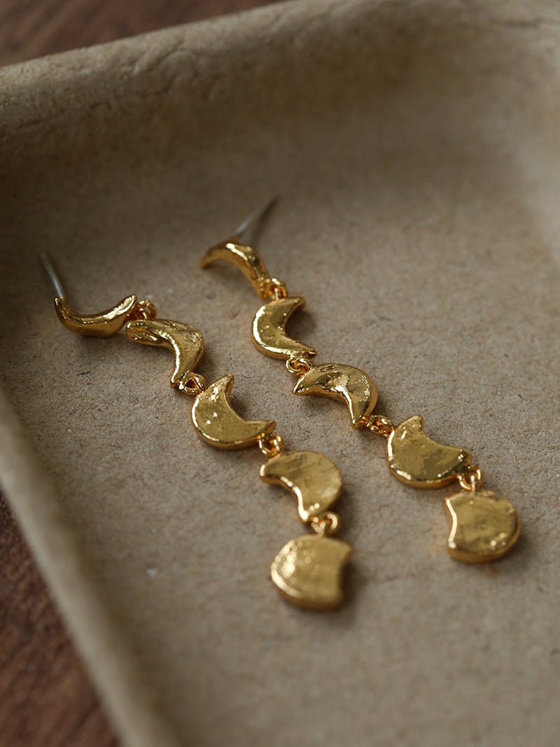 Moon Phase Gradient Drop Earrings - floysun