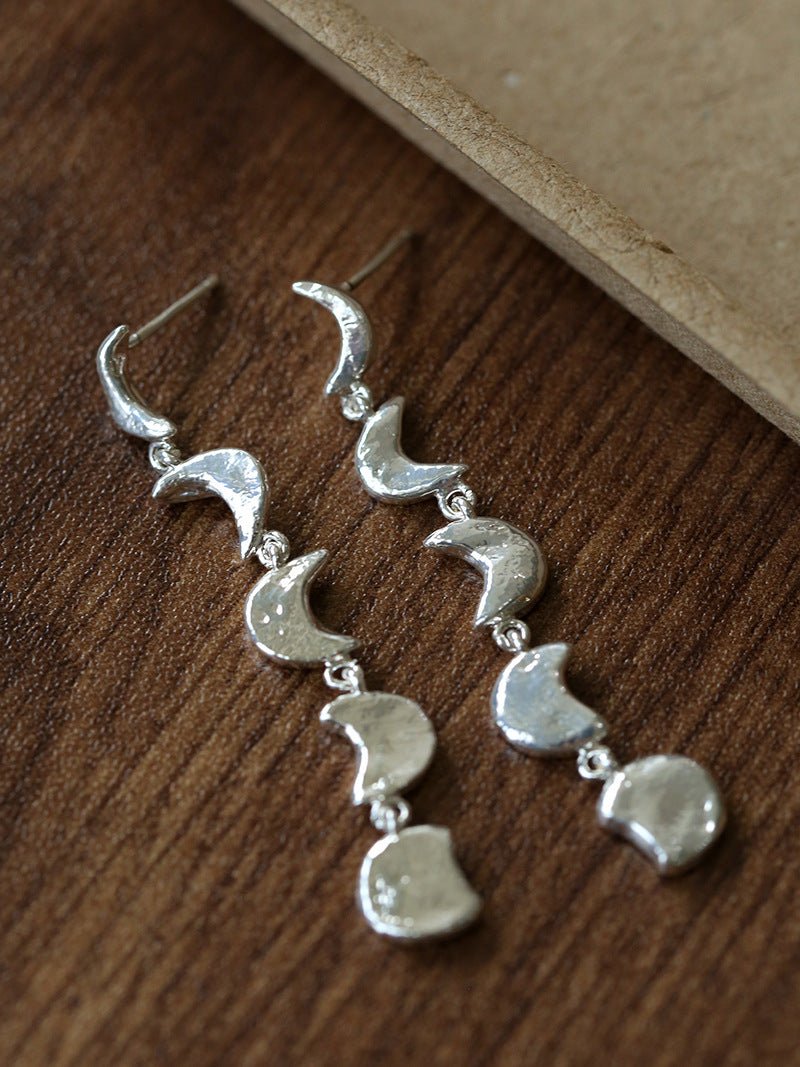 Moon Phase Gradient Drop Earrings - floysun