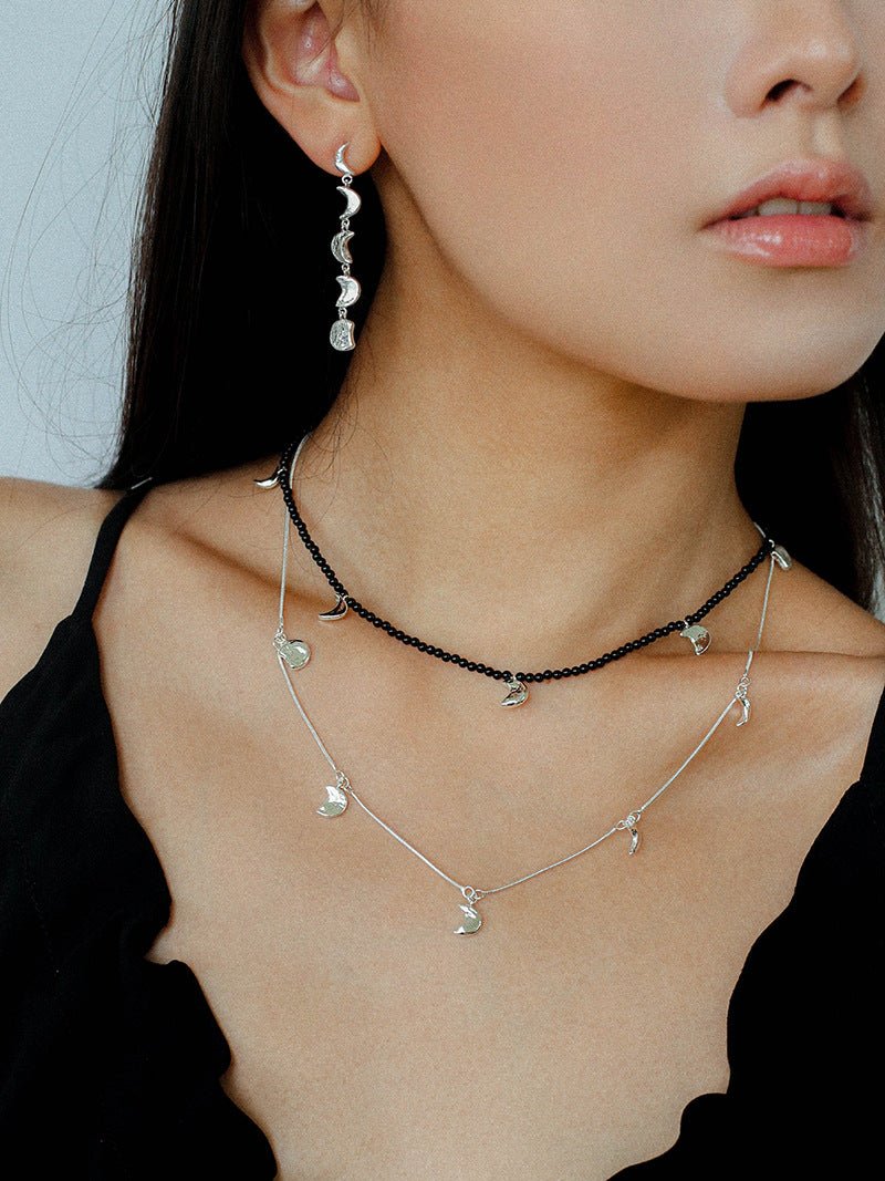 Moon Phase Gradient Drop Earrings - floysun