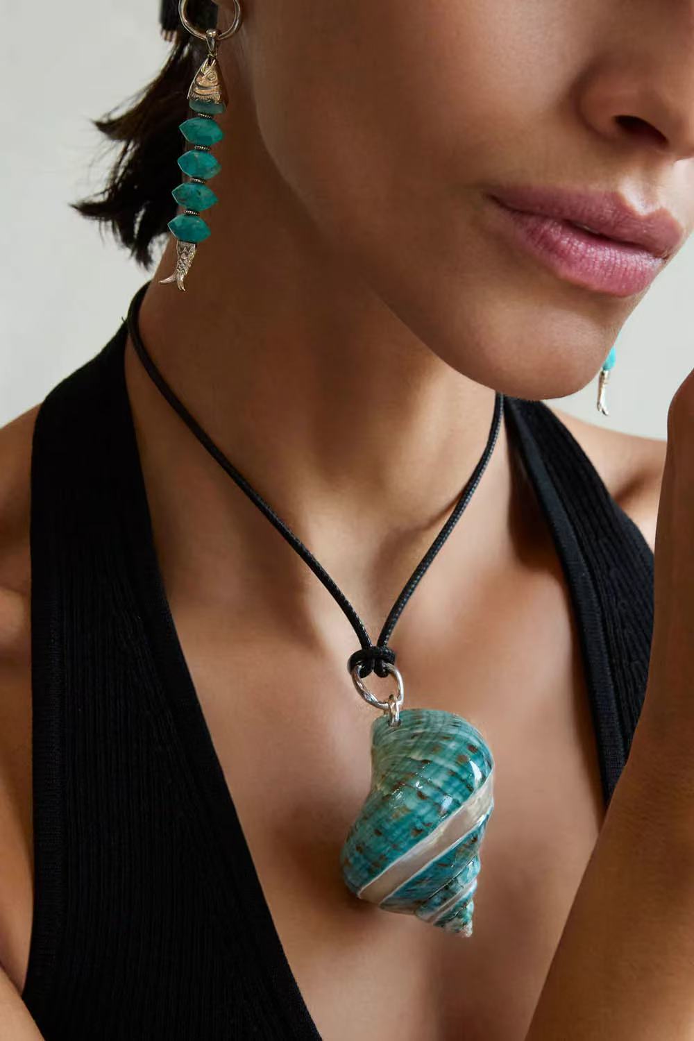 Moonlight Swimming Fish Earrings – Sparkling Stone / Aquamarine - floysun