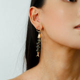 Moonlight Swimming Fish Earrings – Sparkling Stone / Aquamarine - floysun