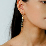 Moonlight Swimming Fish Earrings – Sparkling Stone / Aquamarine - floysun