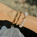 Moonlight Wave Clear Quartz Bracelet - floysun