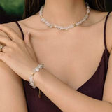 Moonlight Wave Clear Quartz Bracelet - floysun