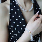 Moonlight Wave Clear Quartz Bracelet - floysun