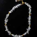 Moonlight Wave Clear Quartz Necklace - floysun