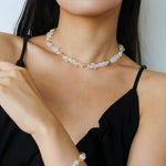 Moonlight Wave Clear Quartz Necklace - floysun