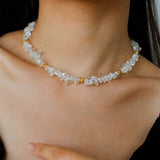 Moonlight Wave Clear Quartz Necklace - floysun