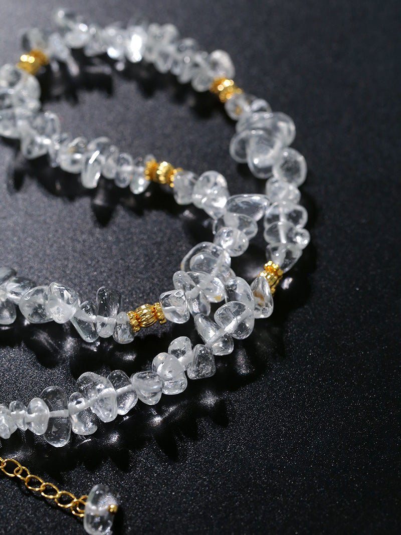 Moonlight Wave Clear Quartz Necklace - floysun