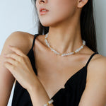 Moonlight Wave Clear Quartz Necklace - floysun