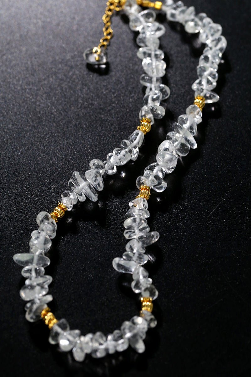 Moonlight Wave Clear Quartz Necklace - floysun