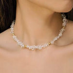 Moonlight Wave Clear Quartz Necklace - floysun