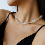 Moonlight Wave Clear Quartz Necklace - floysun