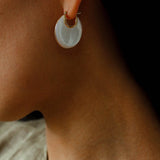 Moonlit Glow Double - Sided White Mother - of - Pearl Earrings - floysun