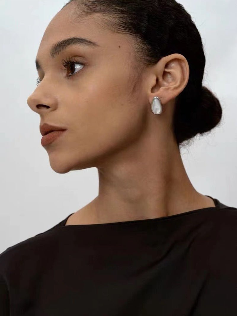 Mother of Pearl Sterling Silver Earrings - floysun