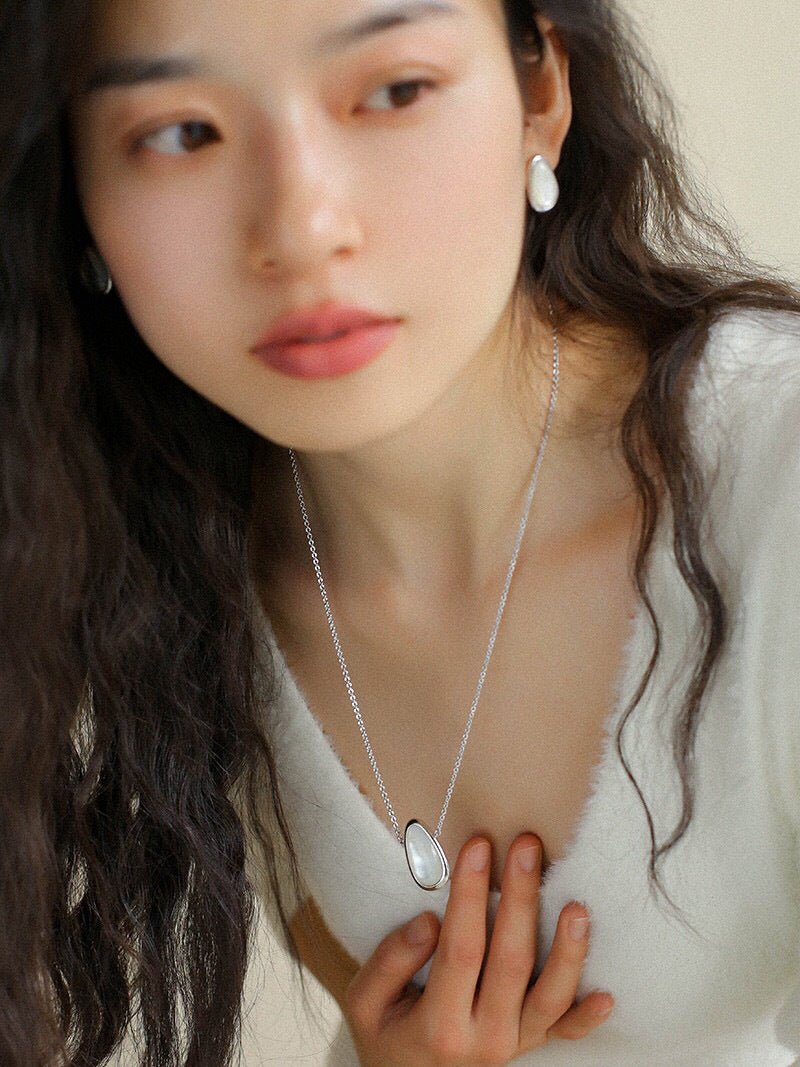 Mother of Pearl Sterling Silver Earrings - floysun