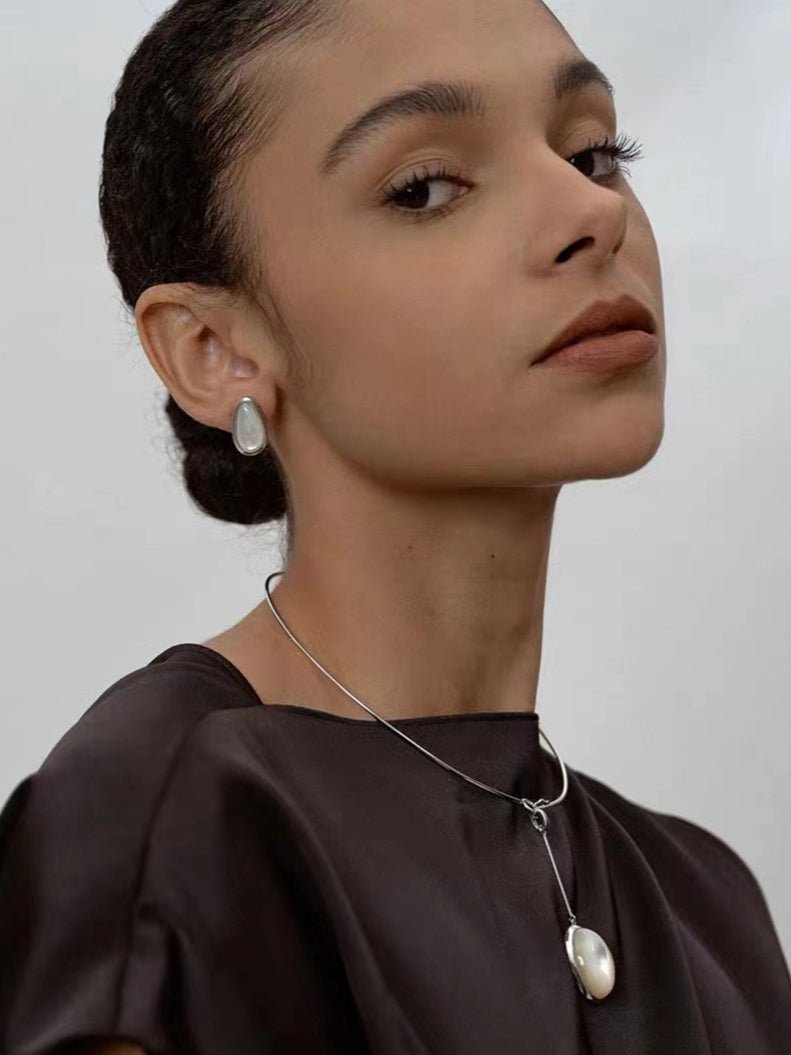 Mother of Pearl Sterling Silver Earrings - floysun