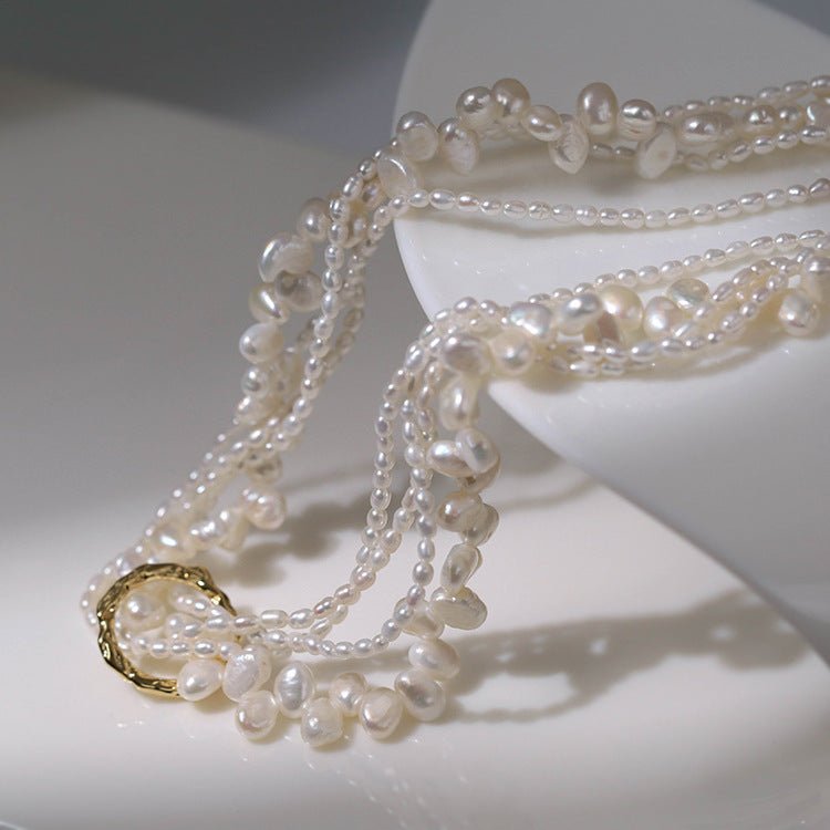 Multi - layered Baroque Pearl Necklace - floysun