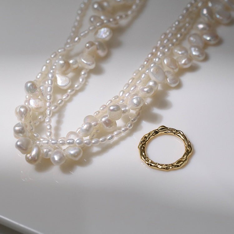 Multi - layered Baroque Pearl Necklace - floysun