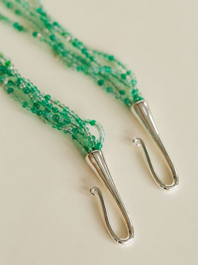 Multi - Layered Mixed Green Agate Beaded Necklace - floysun