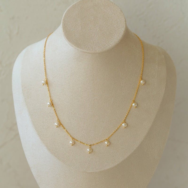 Multi - style Chain and Pearl Stacking Necklace - floysun