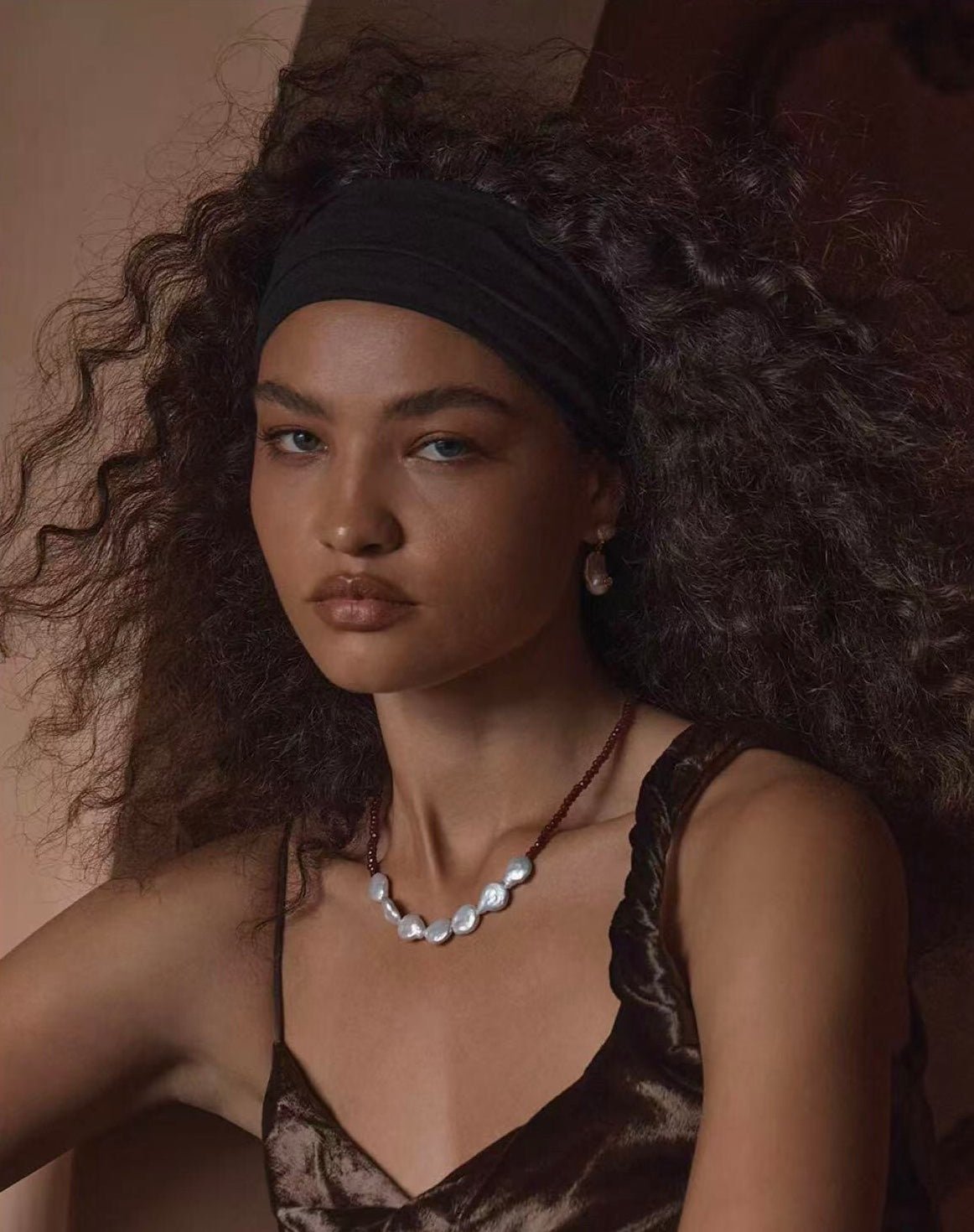 Natural Baroque Pearl & Red Garnet Necklace - floysun