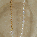 Natural Baroque Pearl Spliced Chain Necklace - floysun