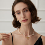 Natural Pearl Queen Engraved Pendants Necklaces - floysun