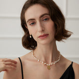 Natural Pearl Queen Engraved Pendants Necklaces - floysun