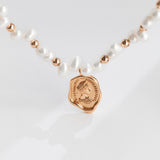 Natural Pearl Queen Engraved Pendants Necklaces - floysun