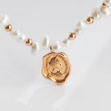 Natural Pearl Queen Engraved Pendants Necklaces - floysun