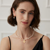 Natural Pearl Queen Engraved Pendants Necklaces - floysun