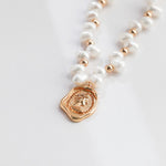 Natural Pearl Queen Engraved Pendants Necklaces - floysun